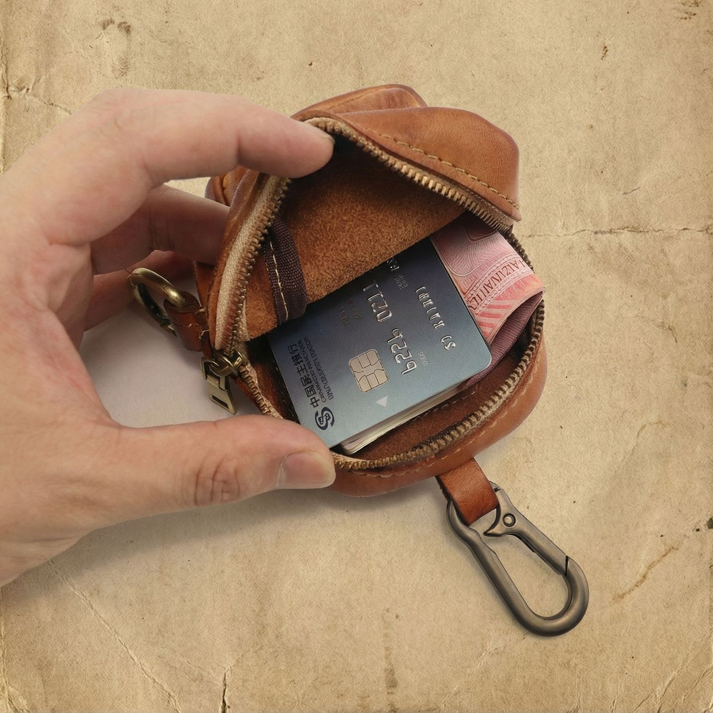 Rugged Vintage Leather Mini Cl – Edc Carry Coins Bewertung und Preis