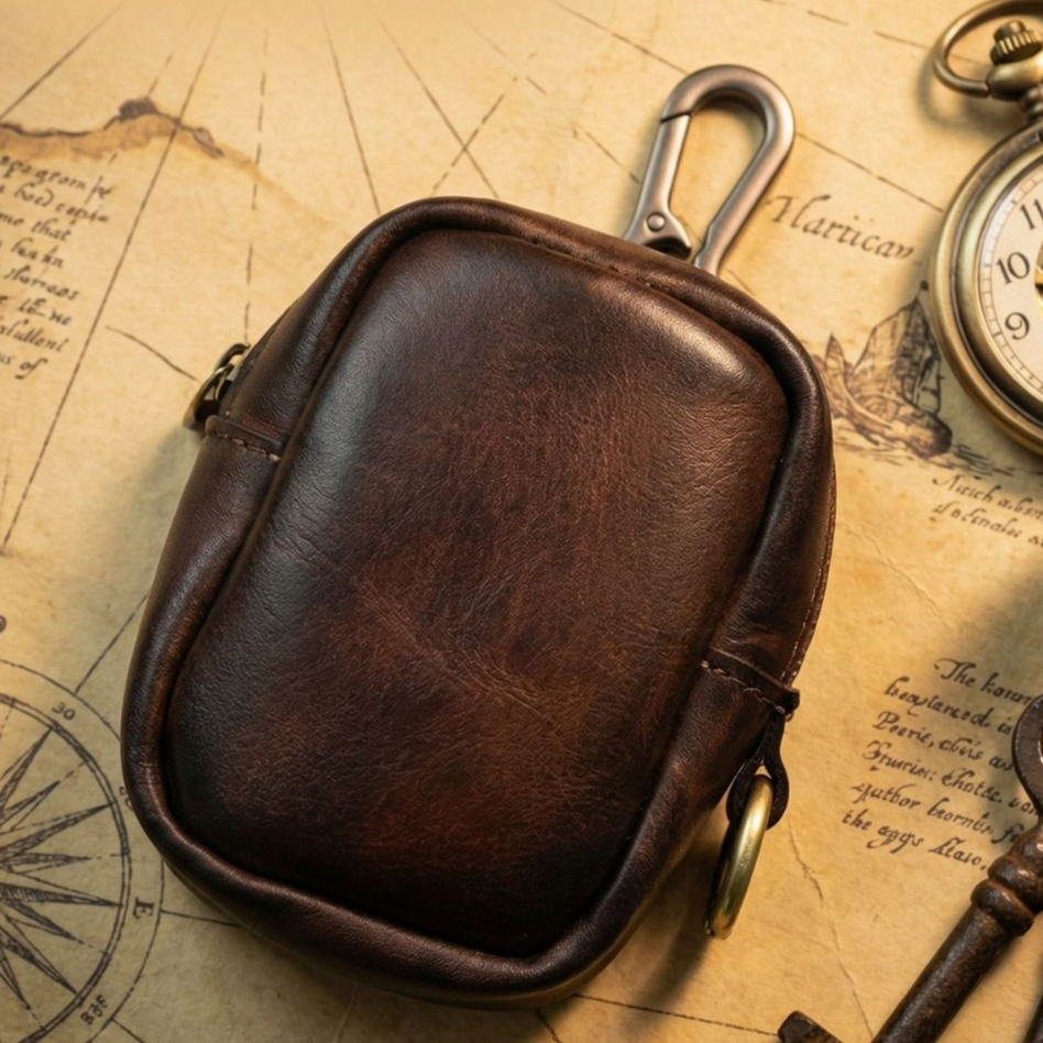 Rugged Vintage Leather Mini Cl – Edc Carry Coins Bewertung und Preis