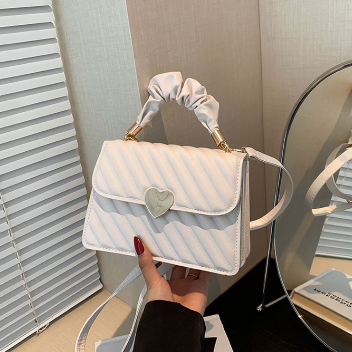 White fashion women's bag simp – Edc Carry Bag Bewertung und Preis